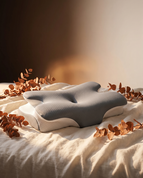 Orthopädisches Memory-Foam Nackenkissen im Schmetterlings-Design gegen Nackenschmerzen